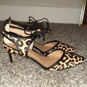 Franco Sarto Leopard Print Kitten heels